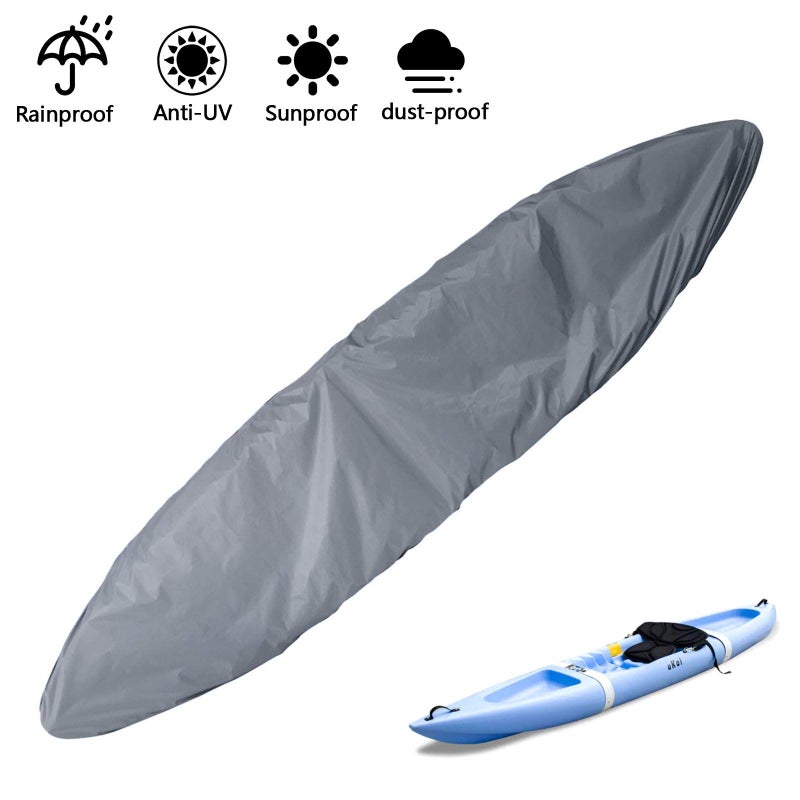 SING F LTD Canoe Cover Professional Universal Kayak Storage Cover Boat Waterproof UV Resistant Dust Protection for 4.1-4.5m - Image 4
